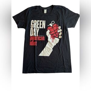 Green Day Black Graphic  Band Tee